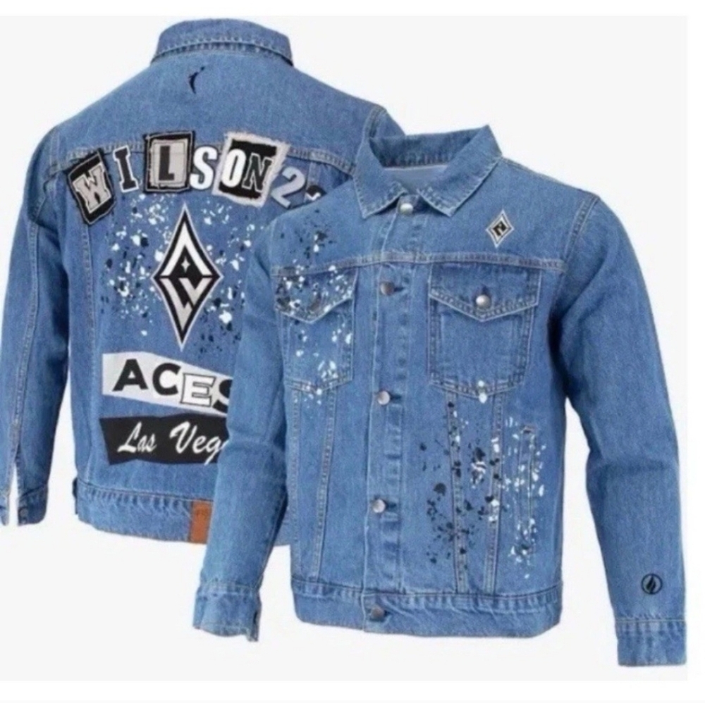 #4032 Fisll Las Vegas Blue Denim Women's Jacket